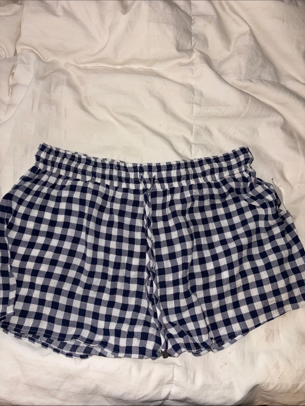 Trendy Brand New Navy Gingham Women's Shorts🔥